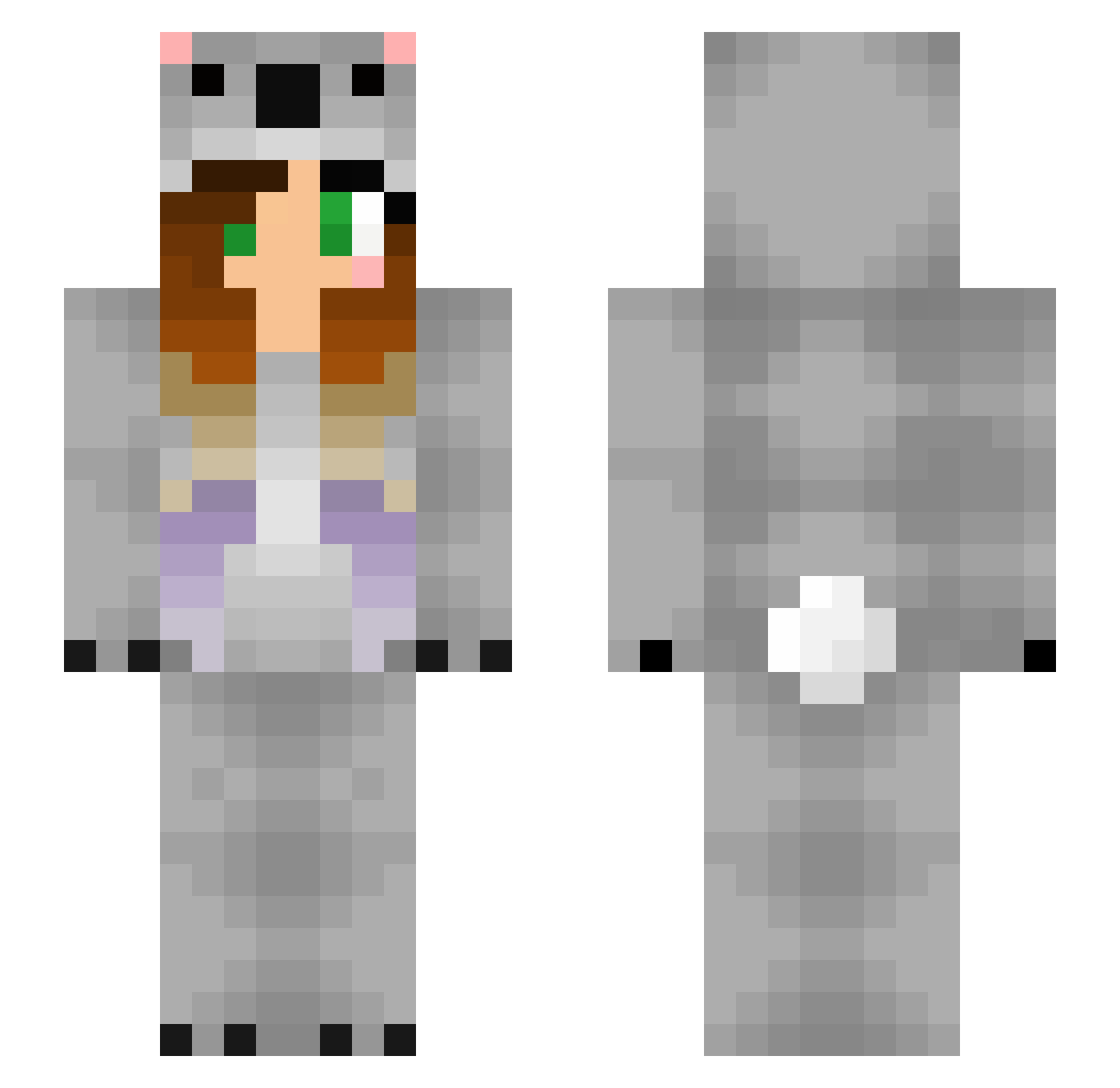 bestfamily Minecraft skin, front and back view