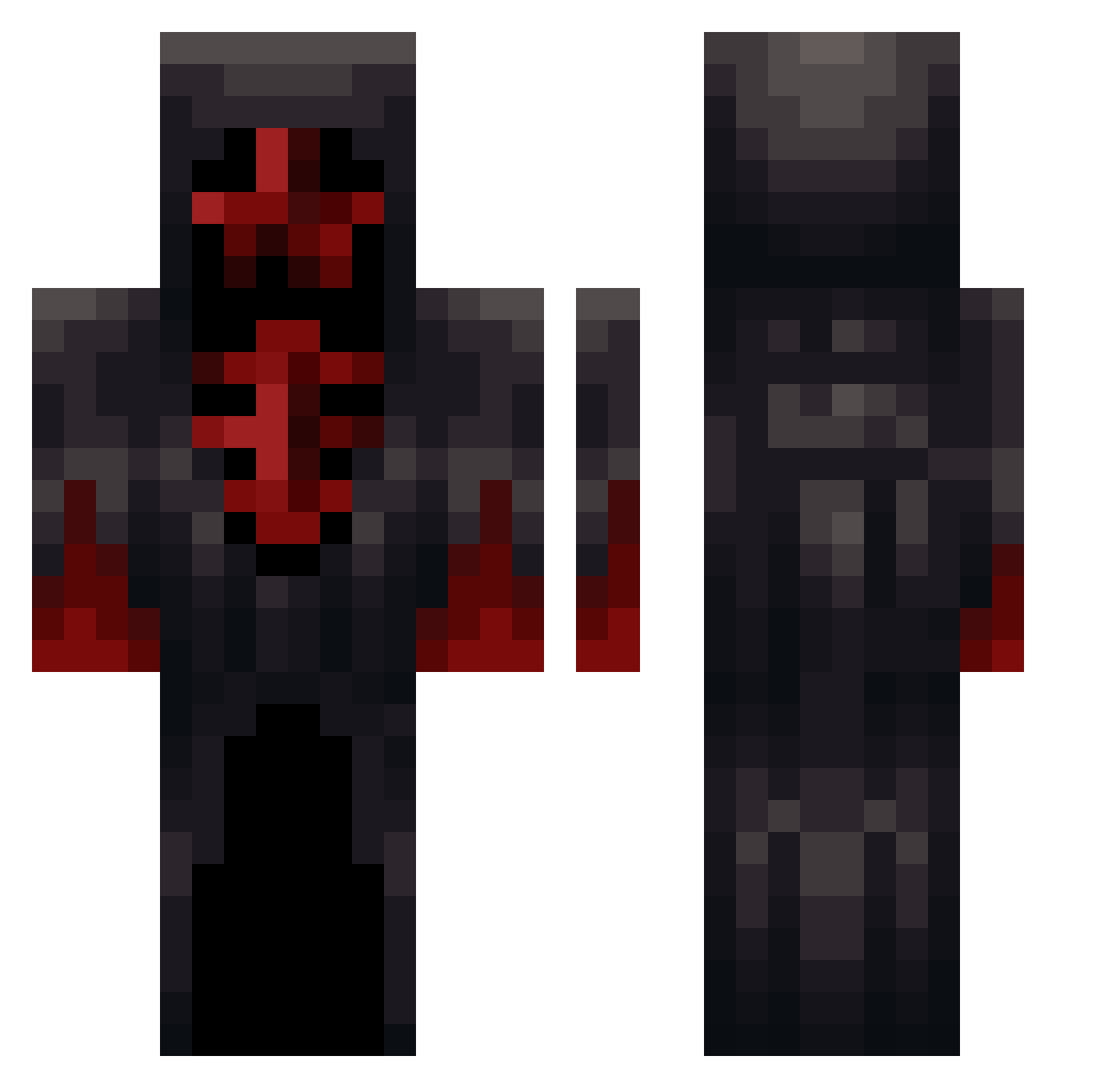 ITChrist Minecraft skin, front and back view