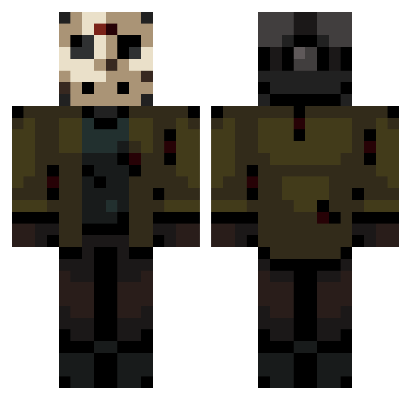 kafkka07 Minecraft skin, front and back view
