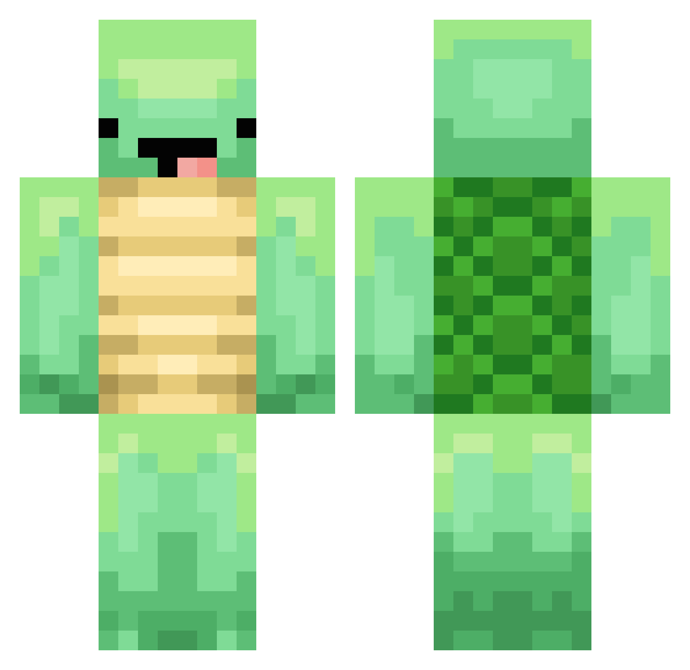 Freeny34 Minecraft skin, front and back view