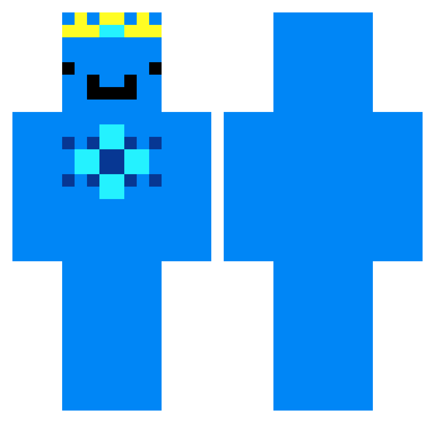 ZekeyTheFeaky Minecraft skin, front and back view
