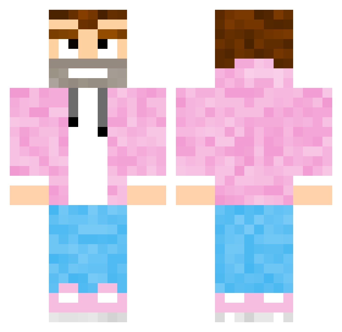 CrummyMars84 Minecraft skin, front and back view