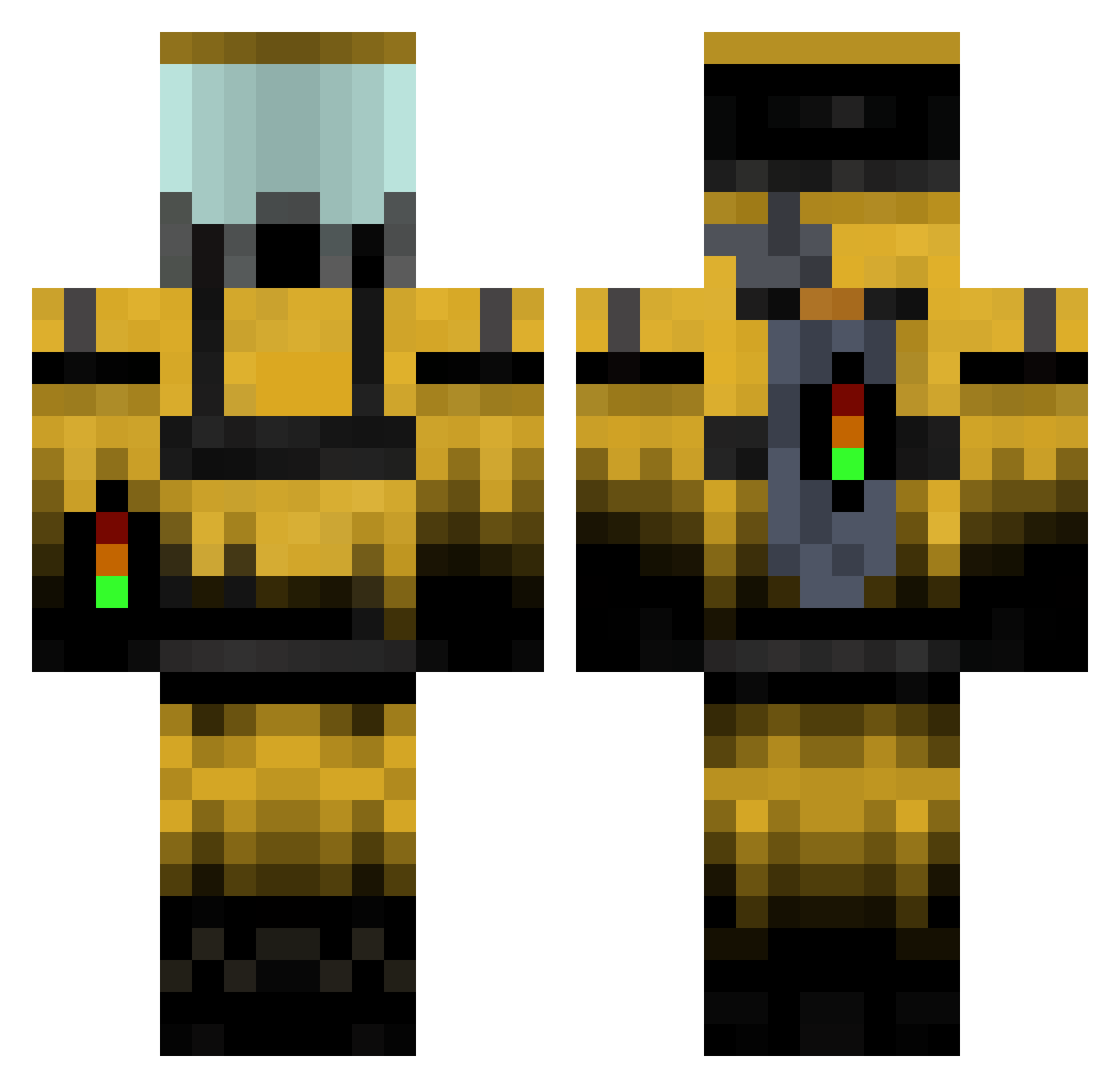 Sijril Minecraft skin, front and back view