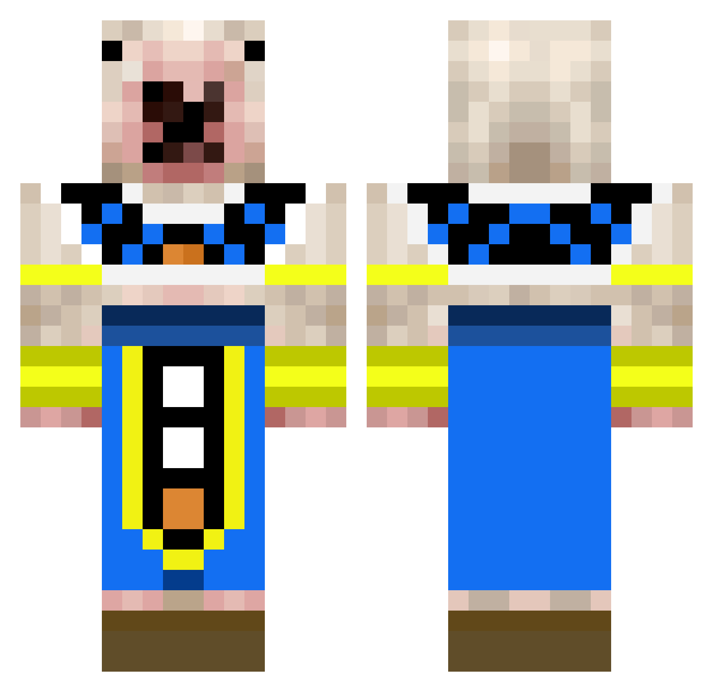 LittttleLegend Minecraft skin, front and back view