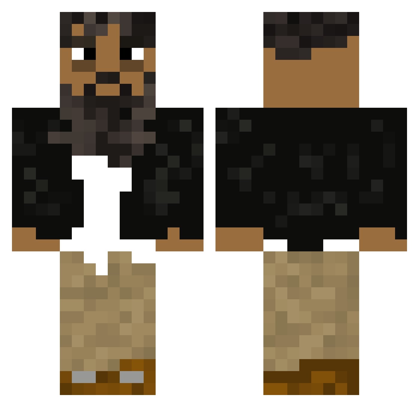 Zd007 Minecraft skin, front and back view