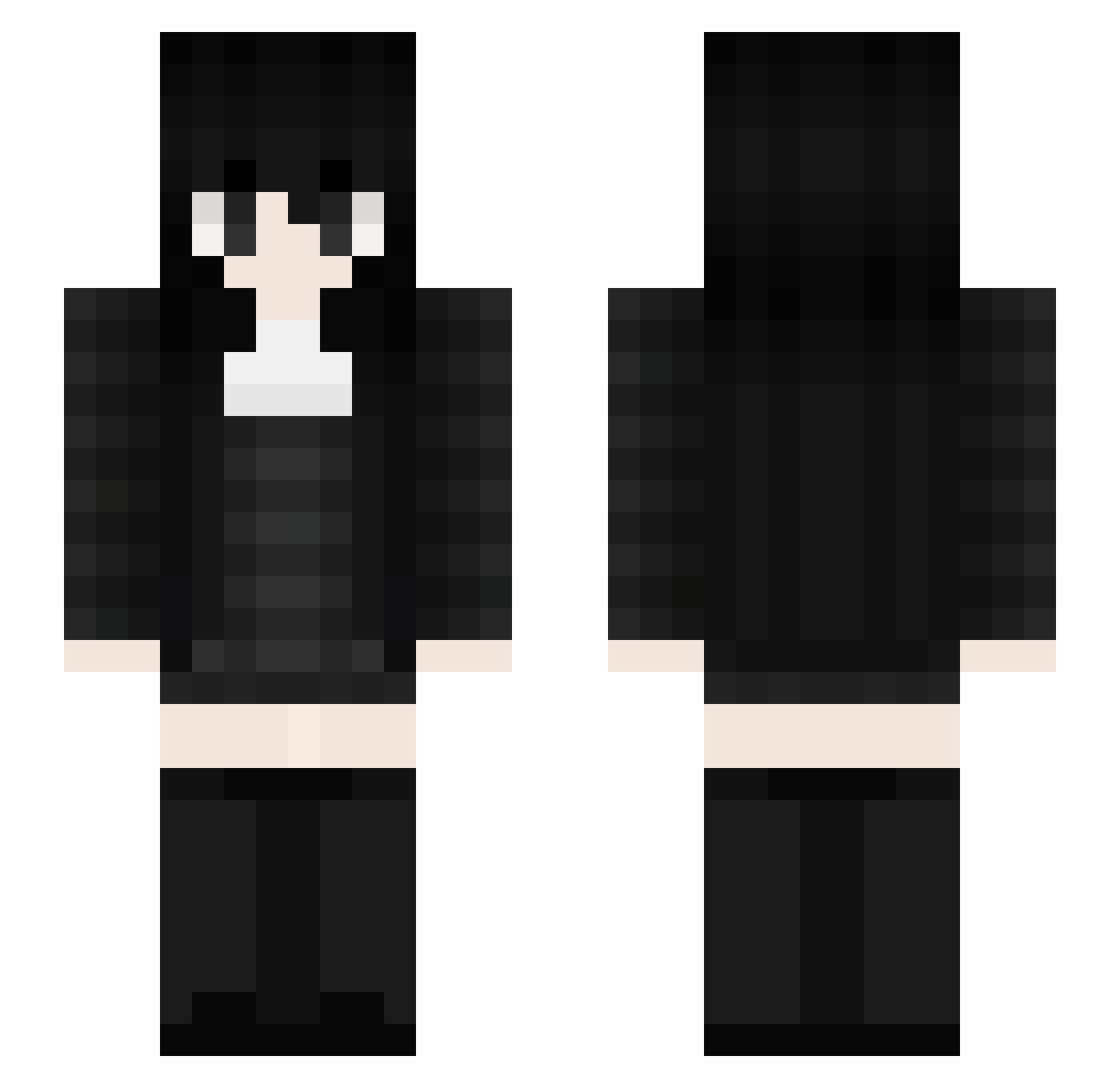 Satanes Minecraft skin, front and back view