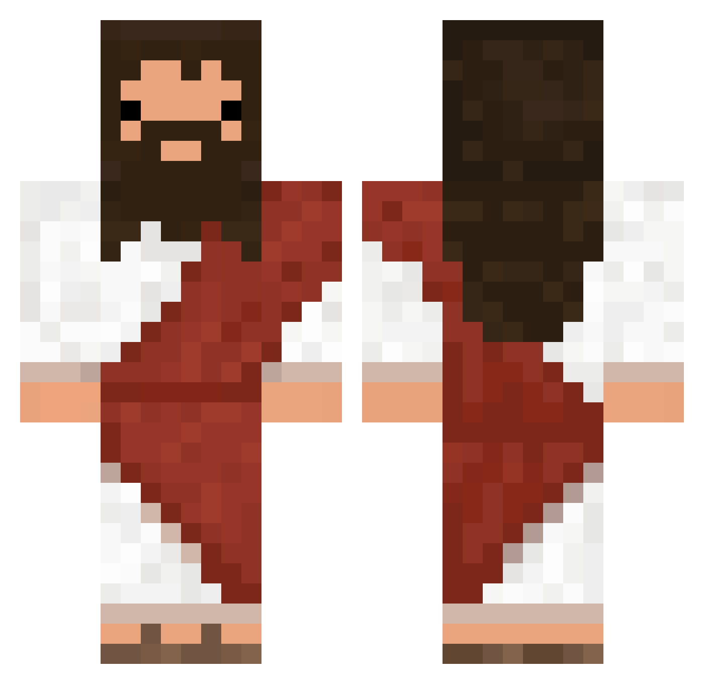 HaileyFound Minecraft skin, front and back view