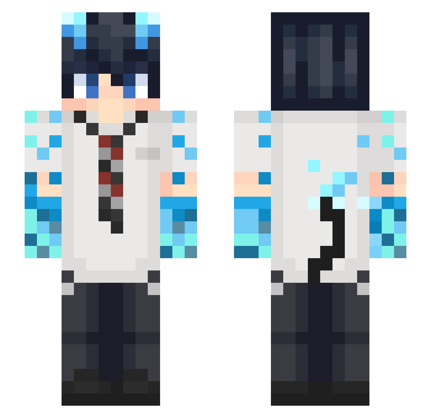 ReForest Minecraft skin, front and back view