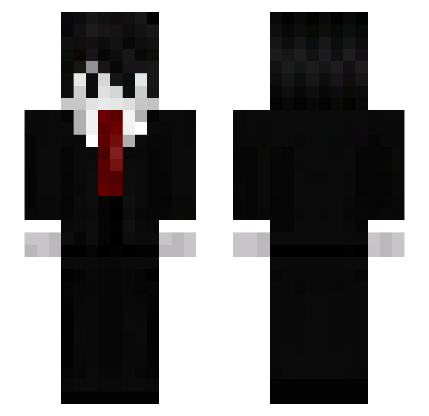 GUITARNO1 Minecraft skin, front and back view