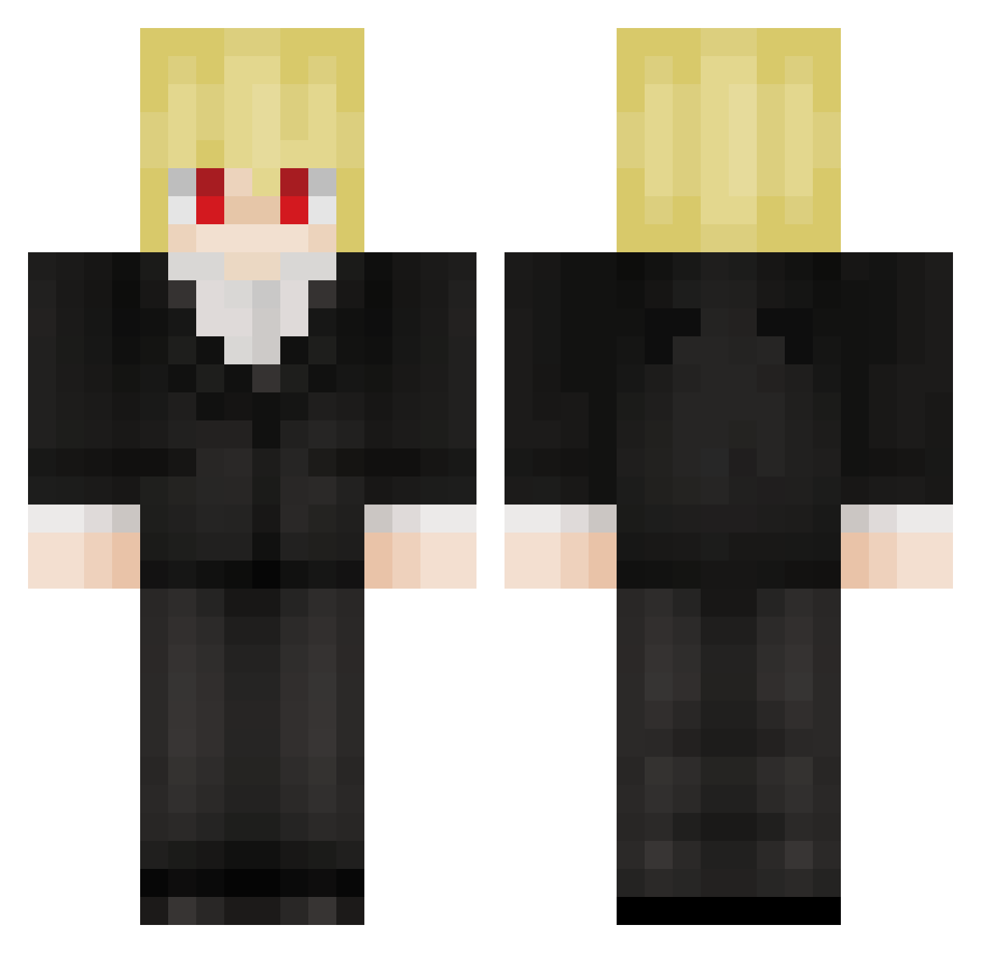 dumpling_egg Minecraft skin, front and back view
