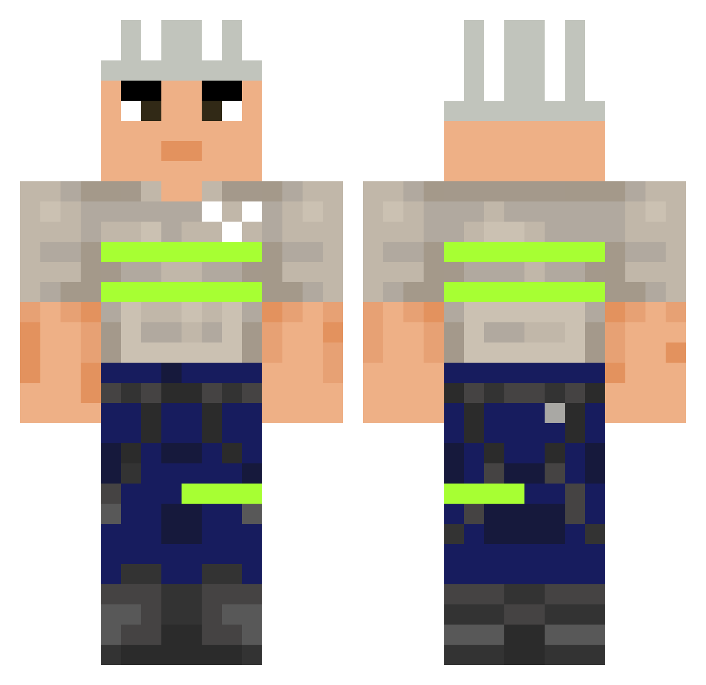 Crazy_Lin0415 Minecraft skin, front and back view