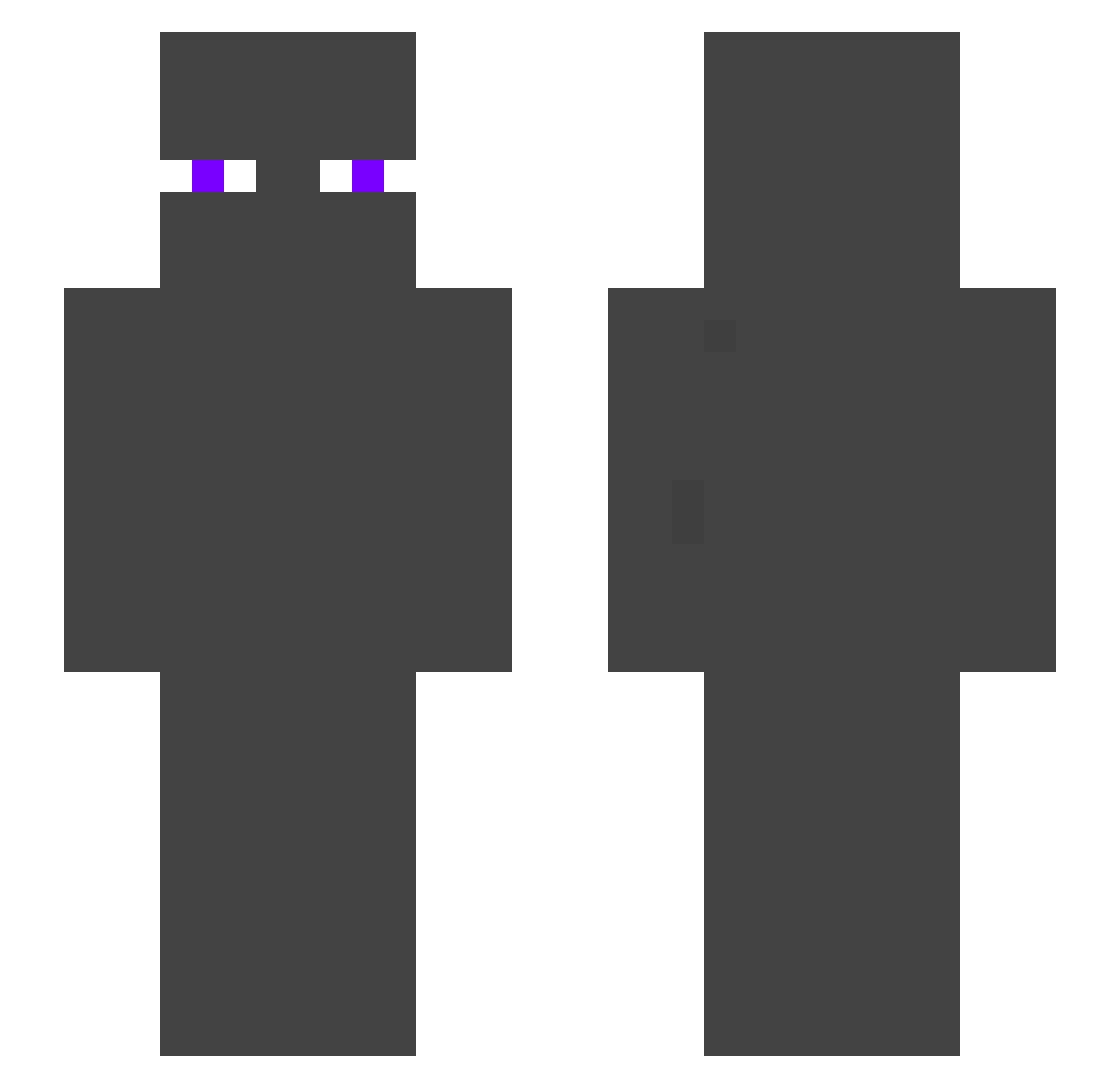6Q3 Minecraft skin, front and back view