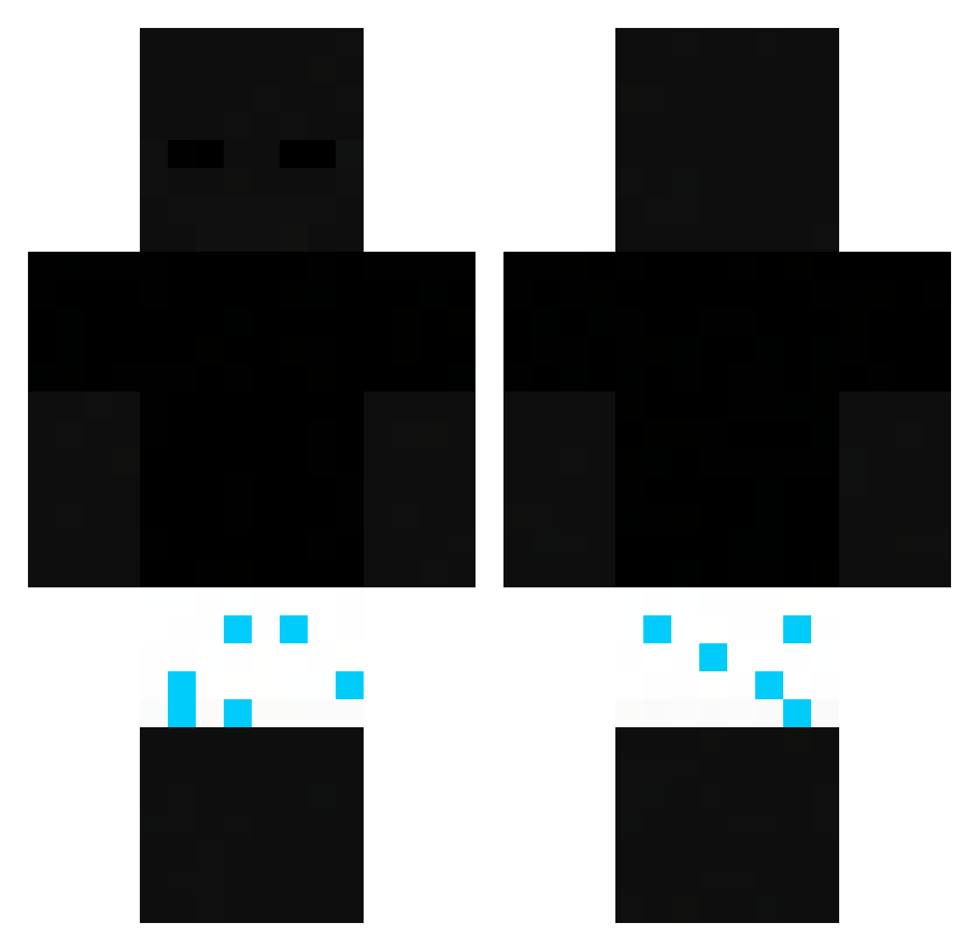 L2kitu Minecraft skin, front and back view