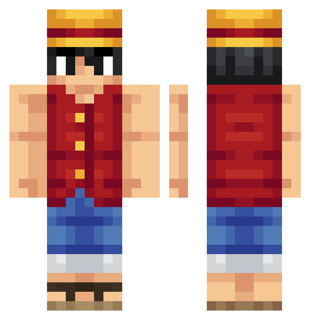 ZionTheJuicer Minecraft skin, front and back view