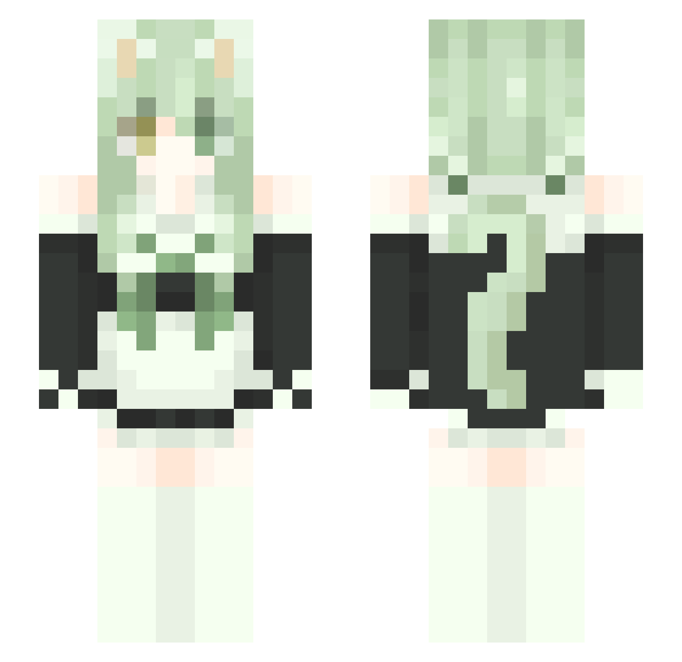 LVYOIMIYA Minecraft skin, front and back view