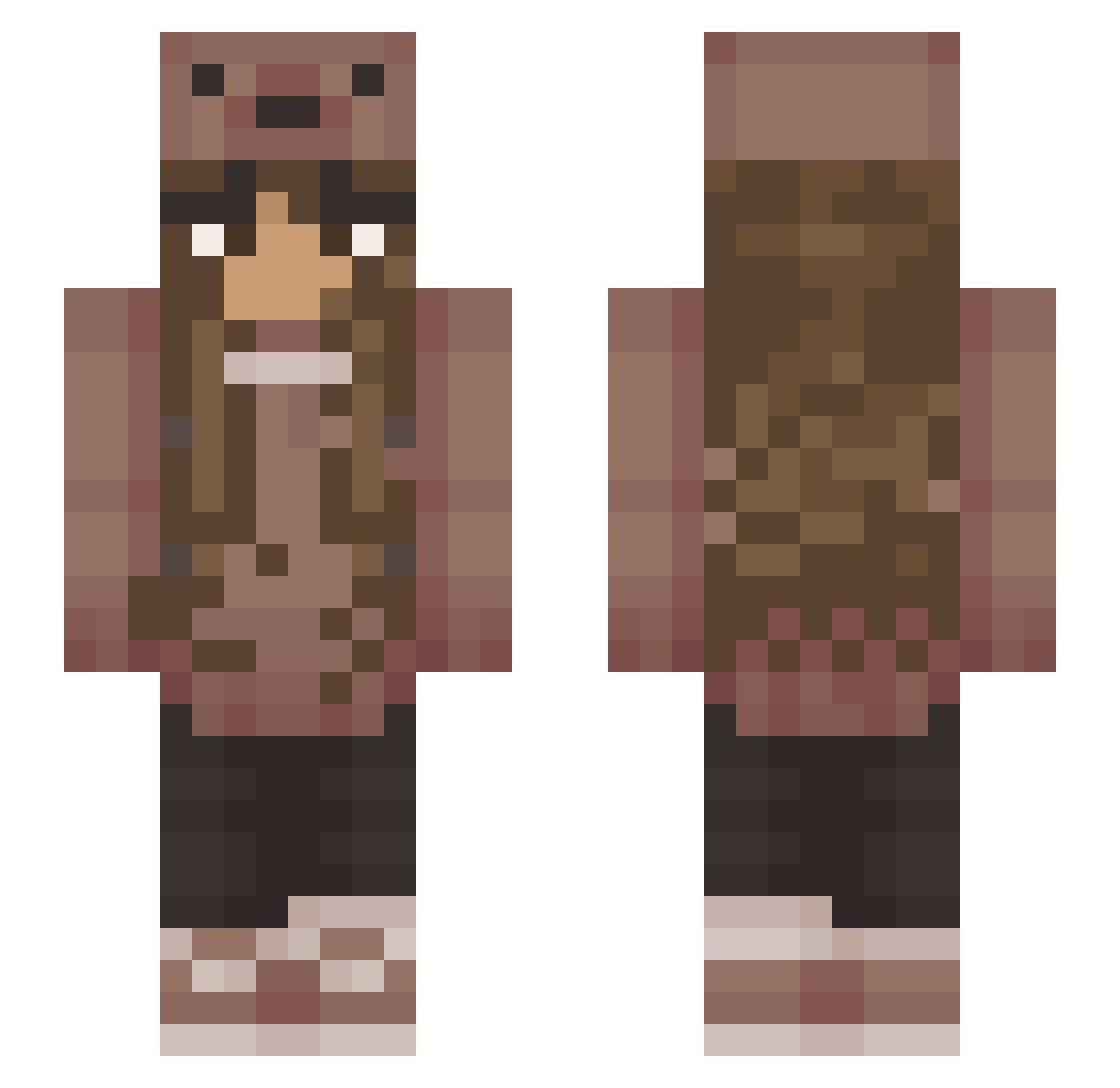 Lovely1203 Minecraft skin, front and back view
