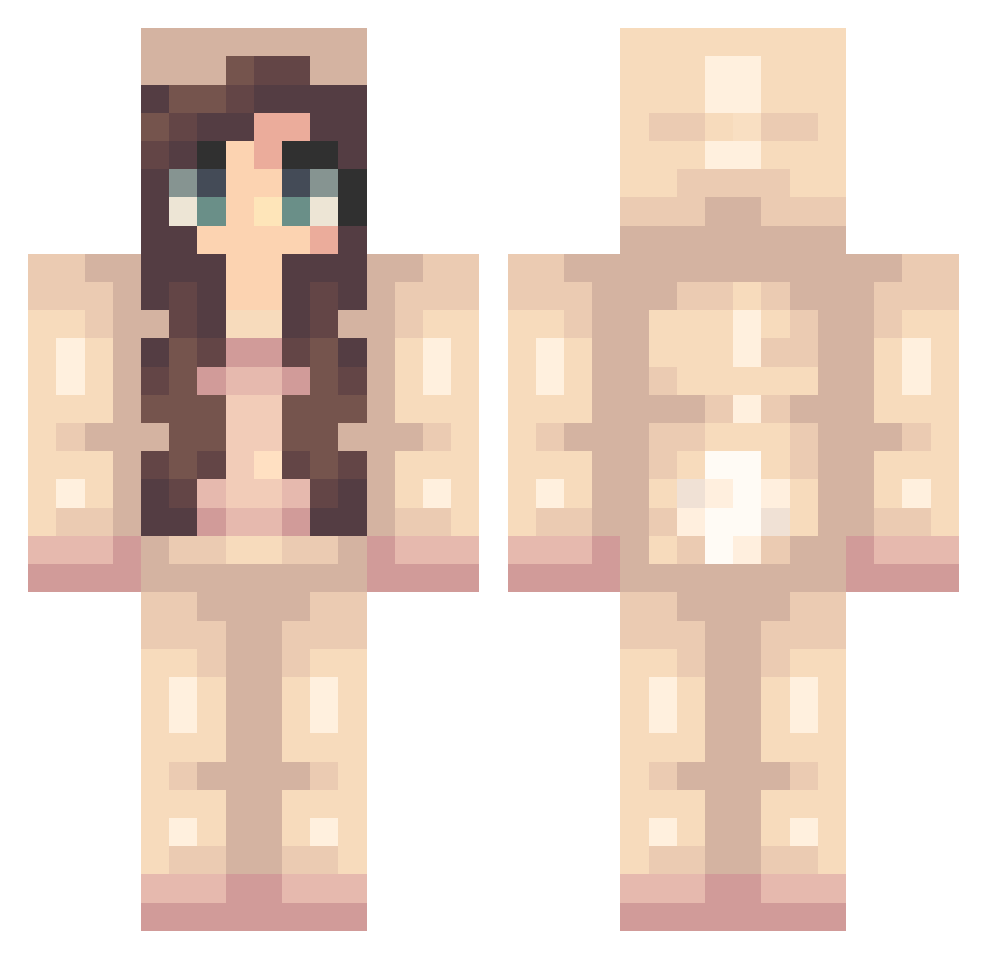 Celeste20054 Minecraft skin, front and back view
