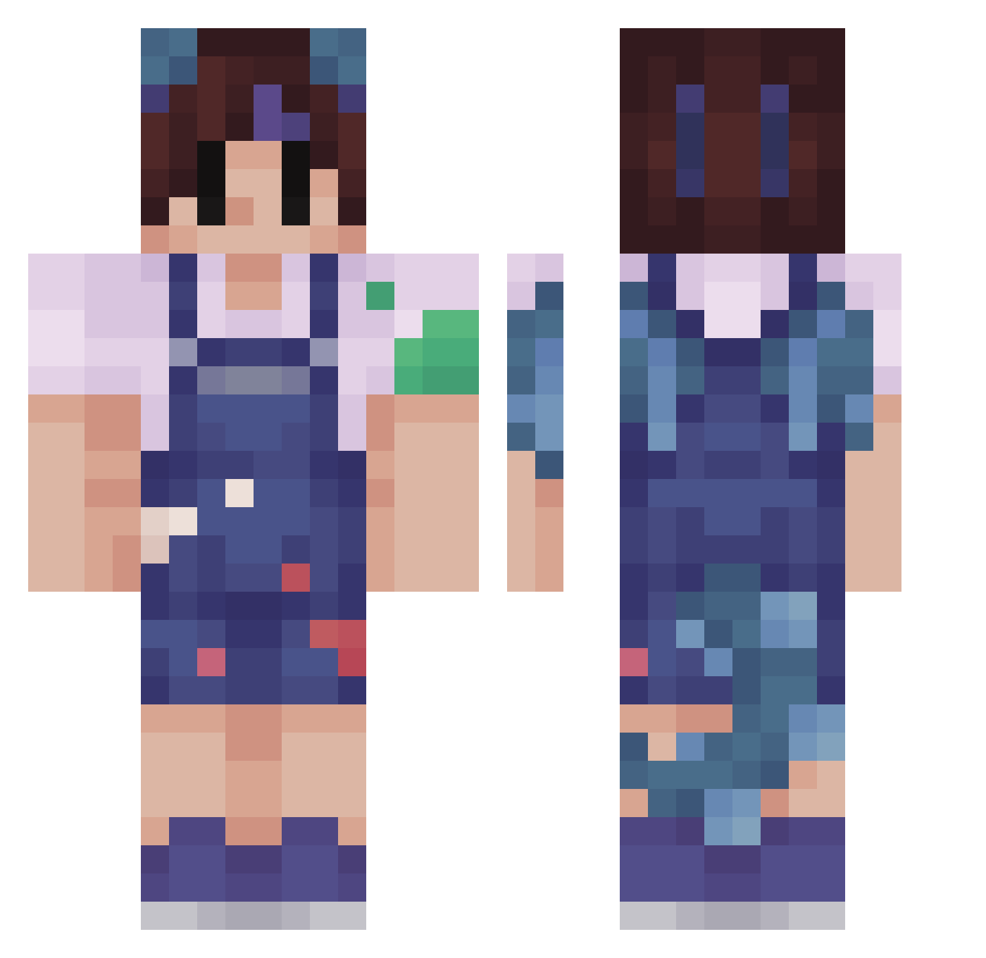 YourLemonGuy23 Minecraft skin, front and back view