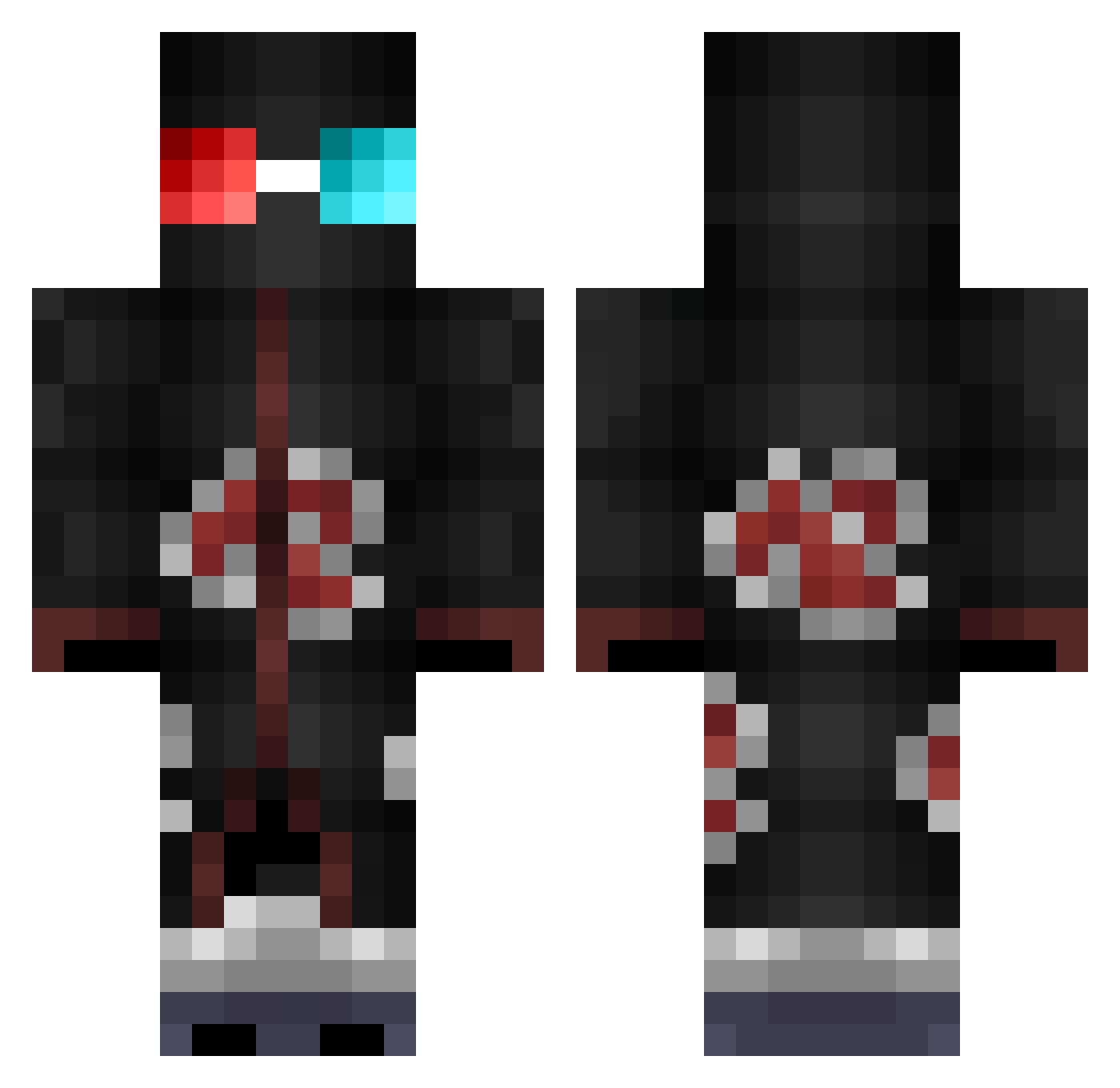 KlngPotato Minecraft skin, front and back view