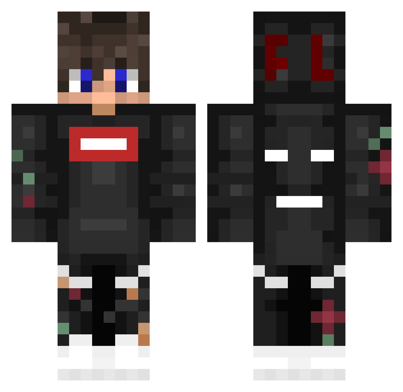 Kyr1os Minecraft skin, front and back view