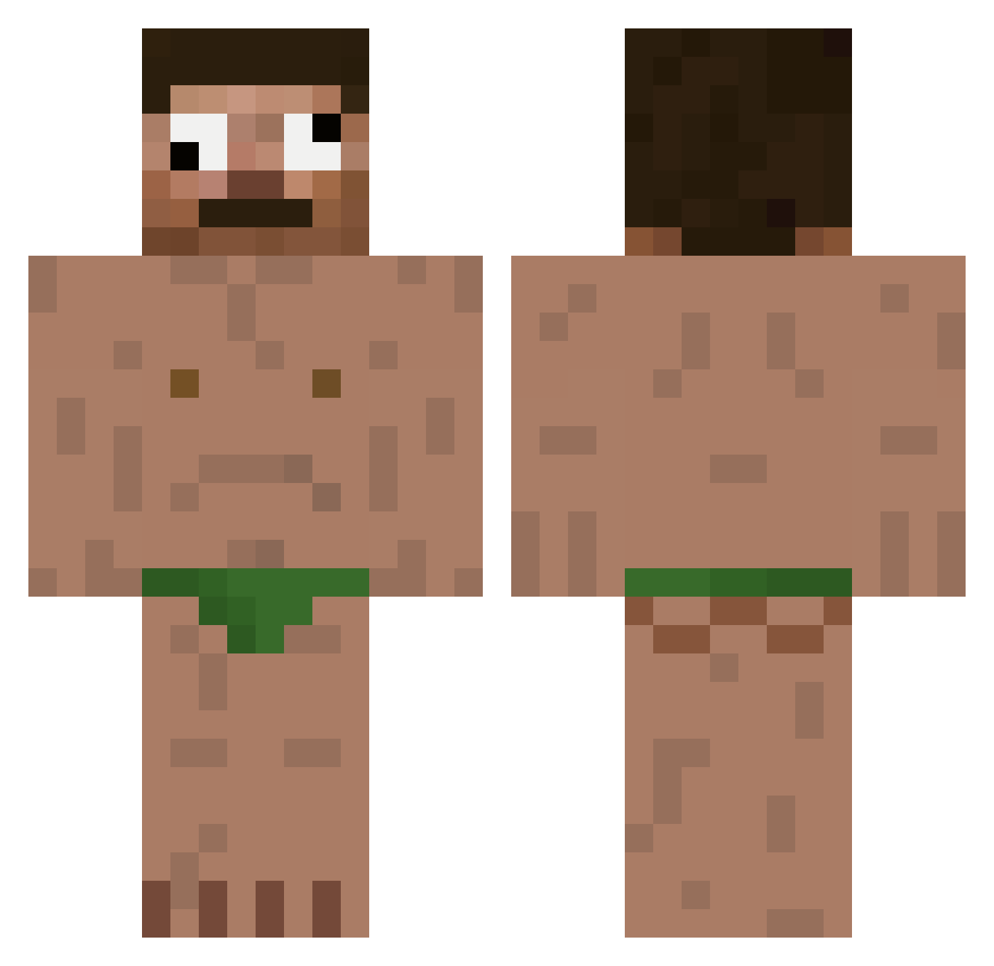 Pupsi83 Minecraft skin, front and back view