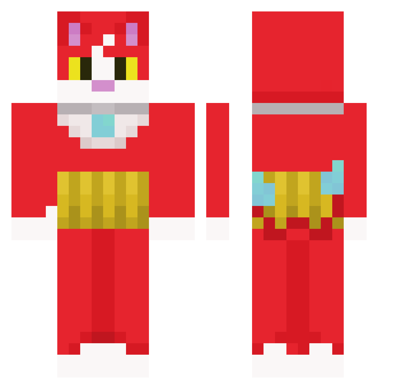 MAXOUBEDOU Minecraft skin, front and back view