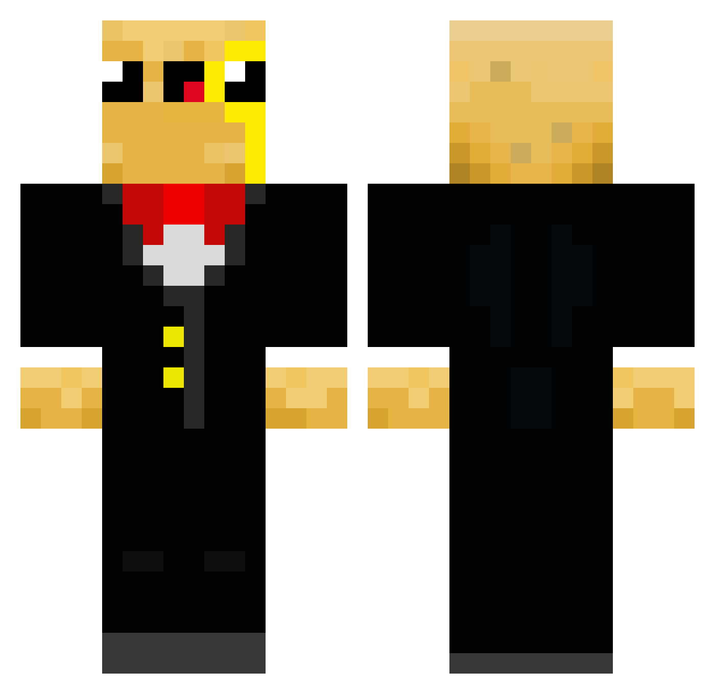 WaterIslands Minecraft skin, front and back view