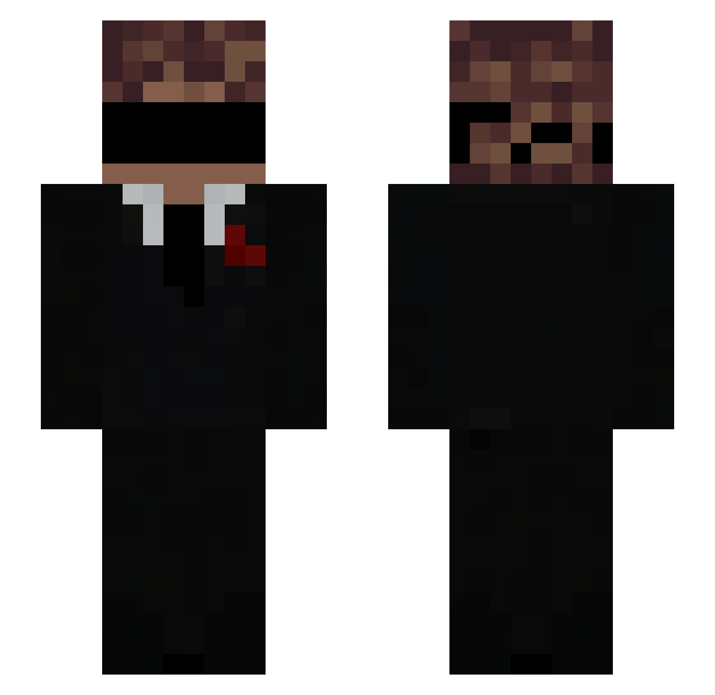 LunethEclipse Minecraft skin, front and back view