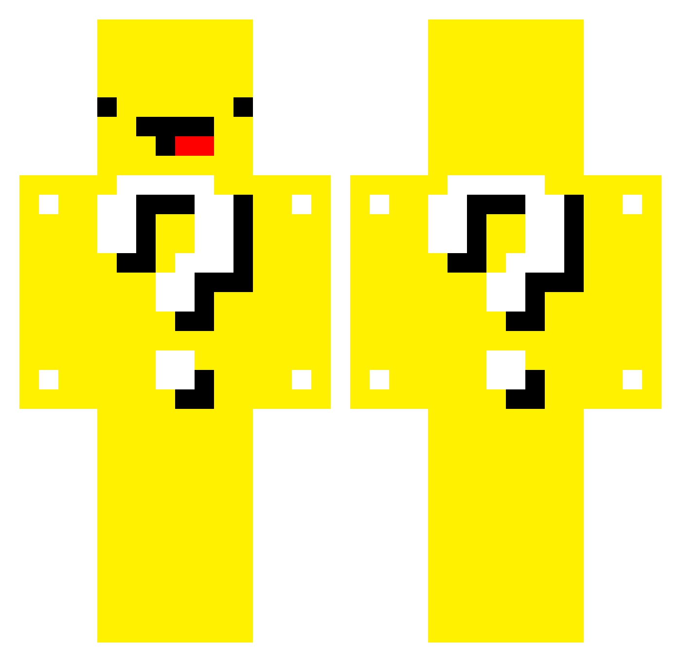 Piggykings12 Minecraft skin, front and back view
