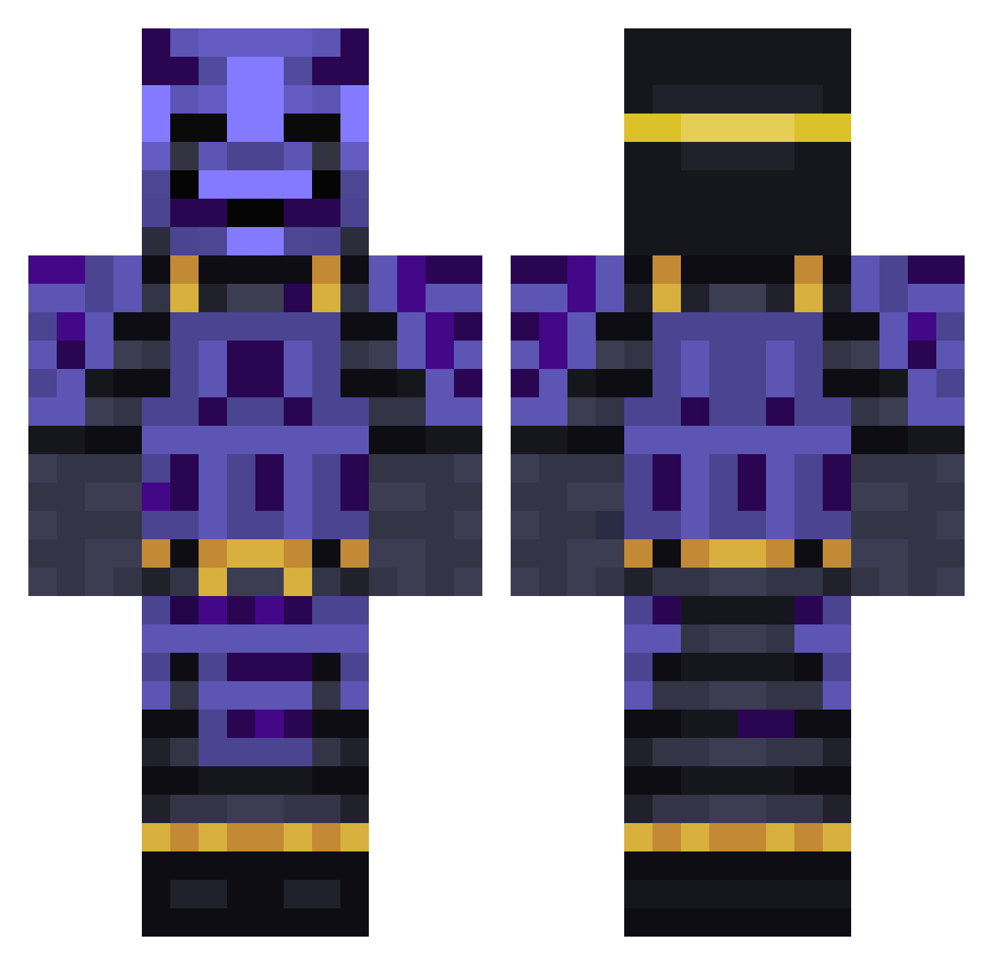707th Minecraft skin, front and back view