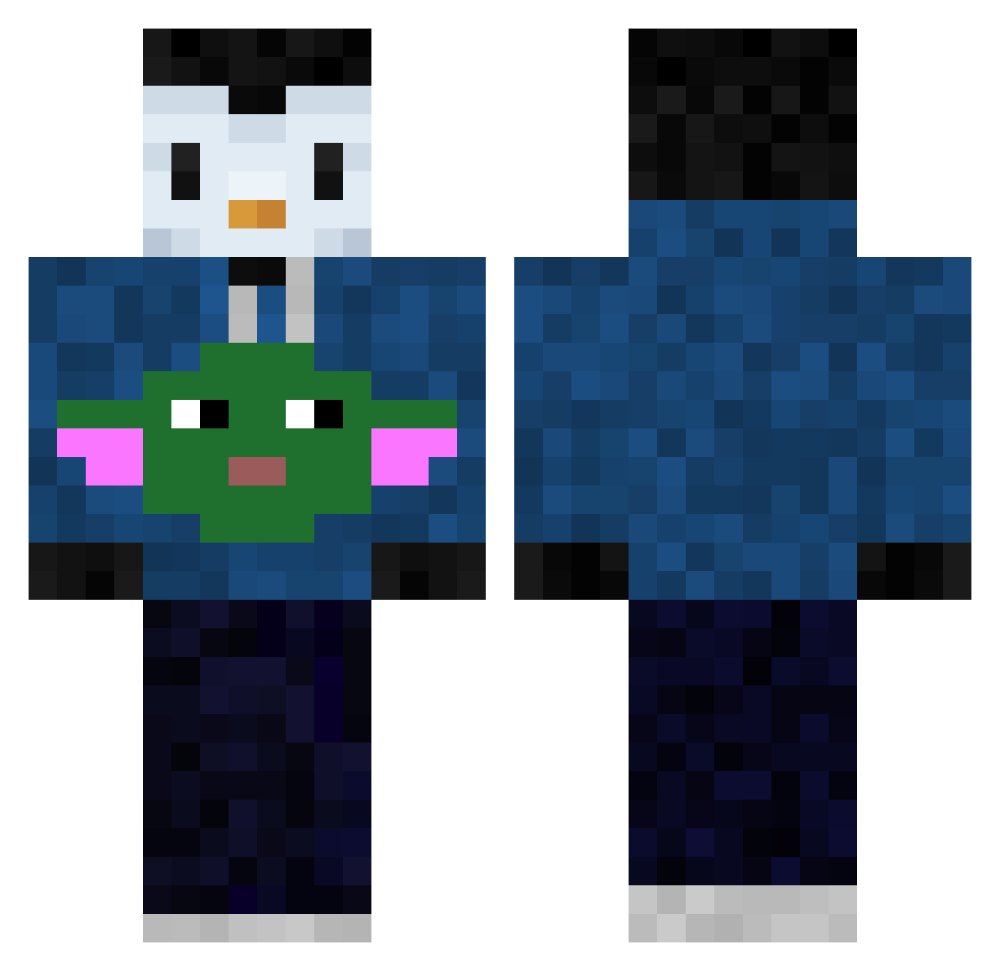 MrFallenAngel Minecraft skin, front and back view