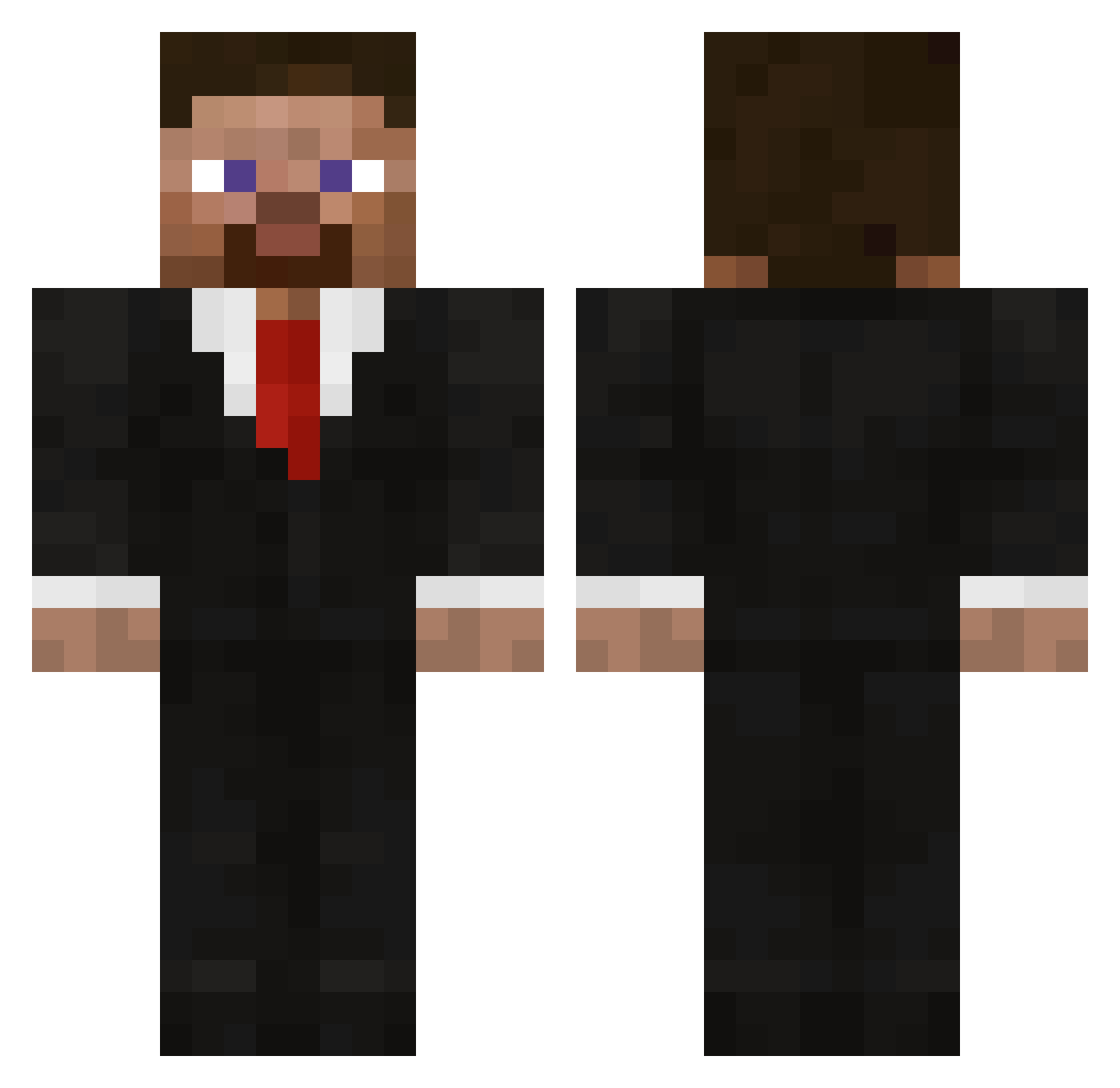 raivosigma Minecraft skin, front and back view