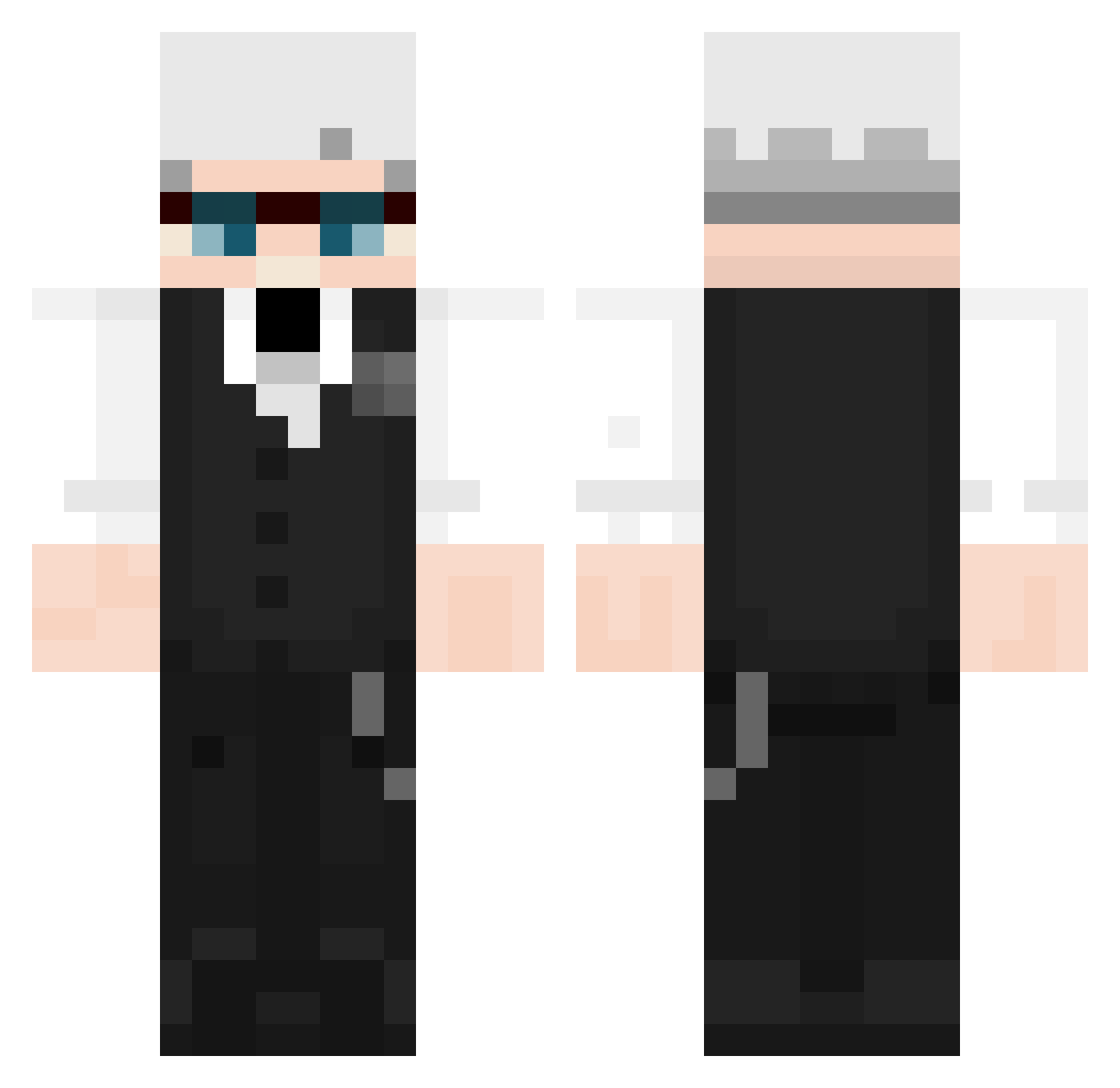 LiFuz Minecraft skin, front and back view