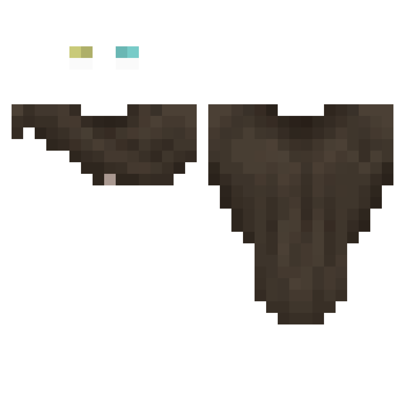 Wimuo Minecraft skin, front and back view