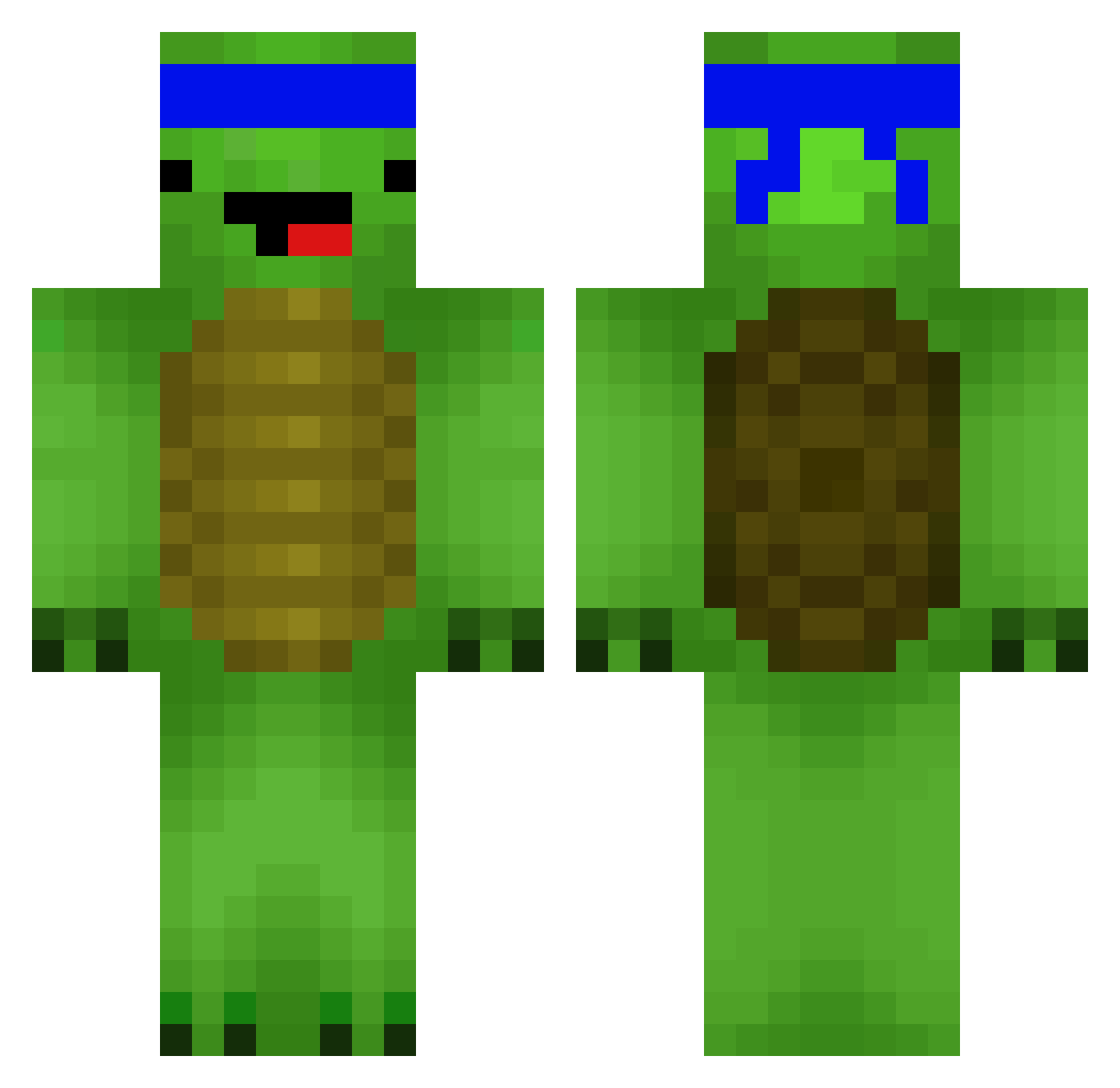 x550bot4 Minecraft skin, front and back view