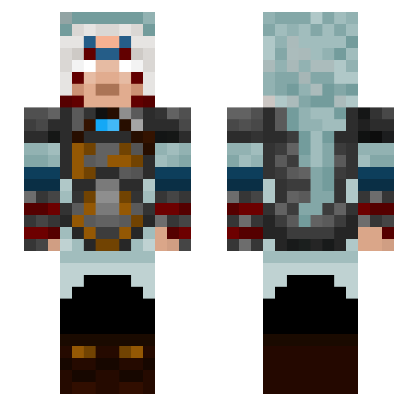 intiitni Minecraft skin, front and back view