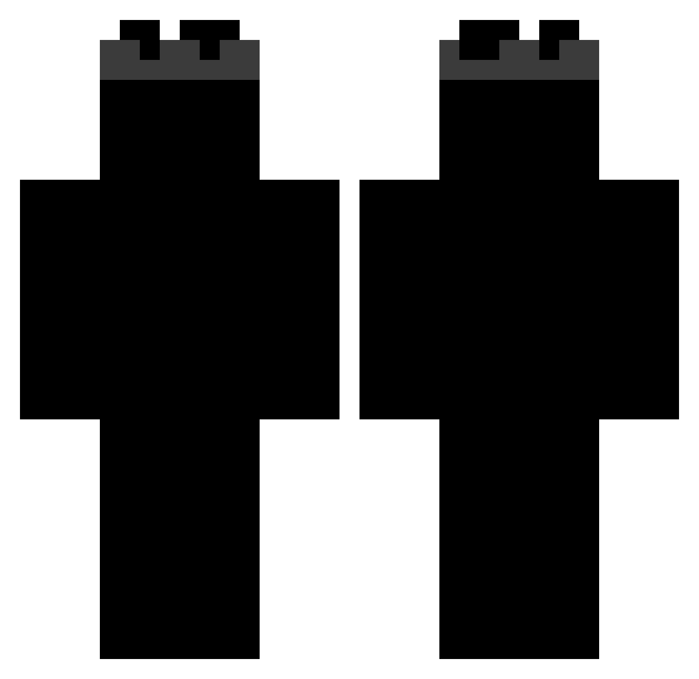 Dynamite1223 Minecraft skin, front and back view