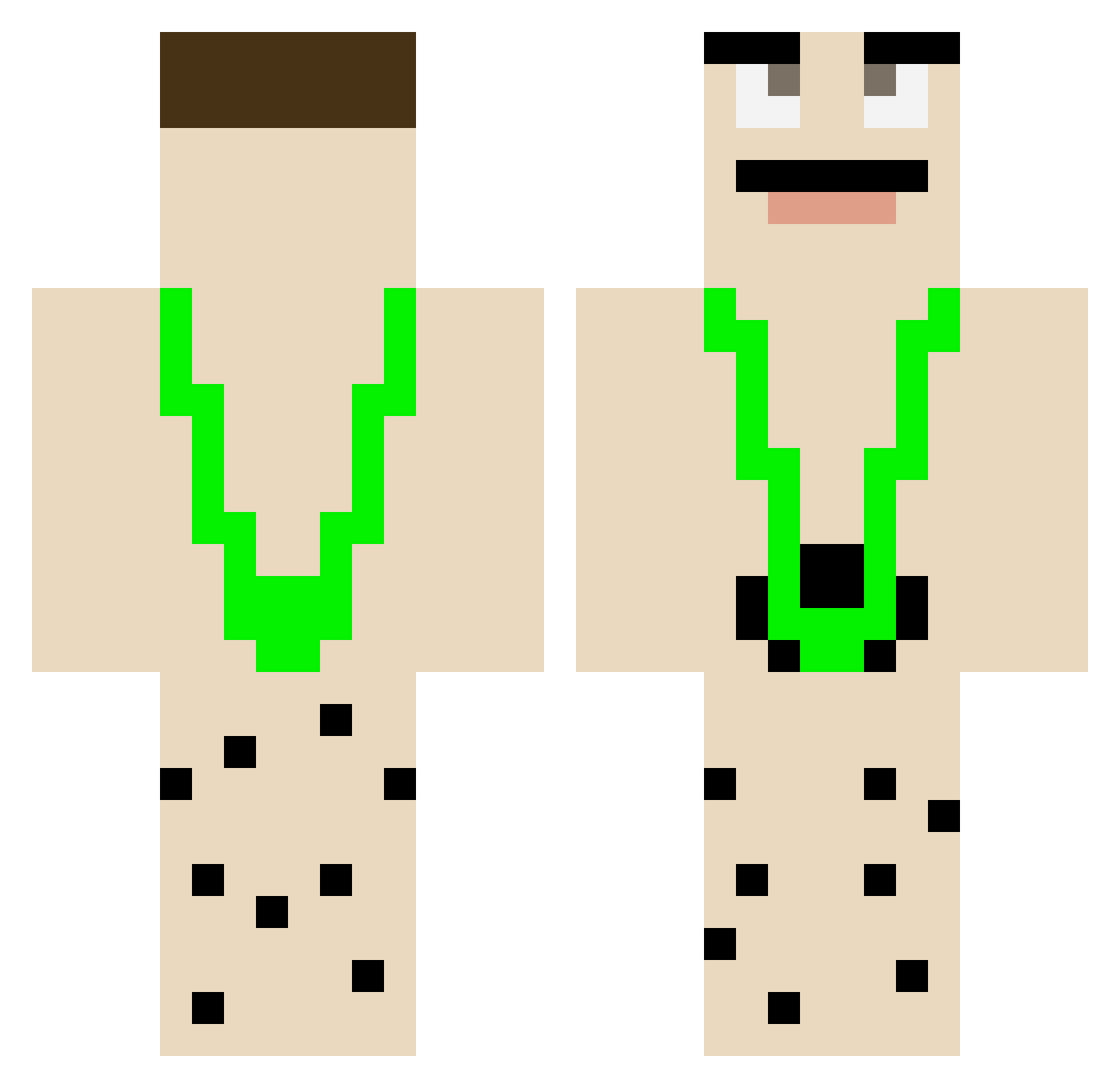 theoleo123 Minecraft skin, front and back view