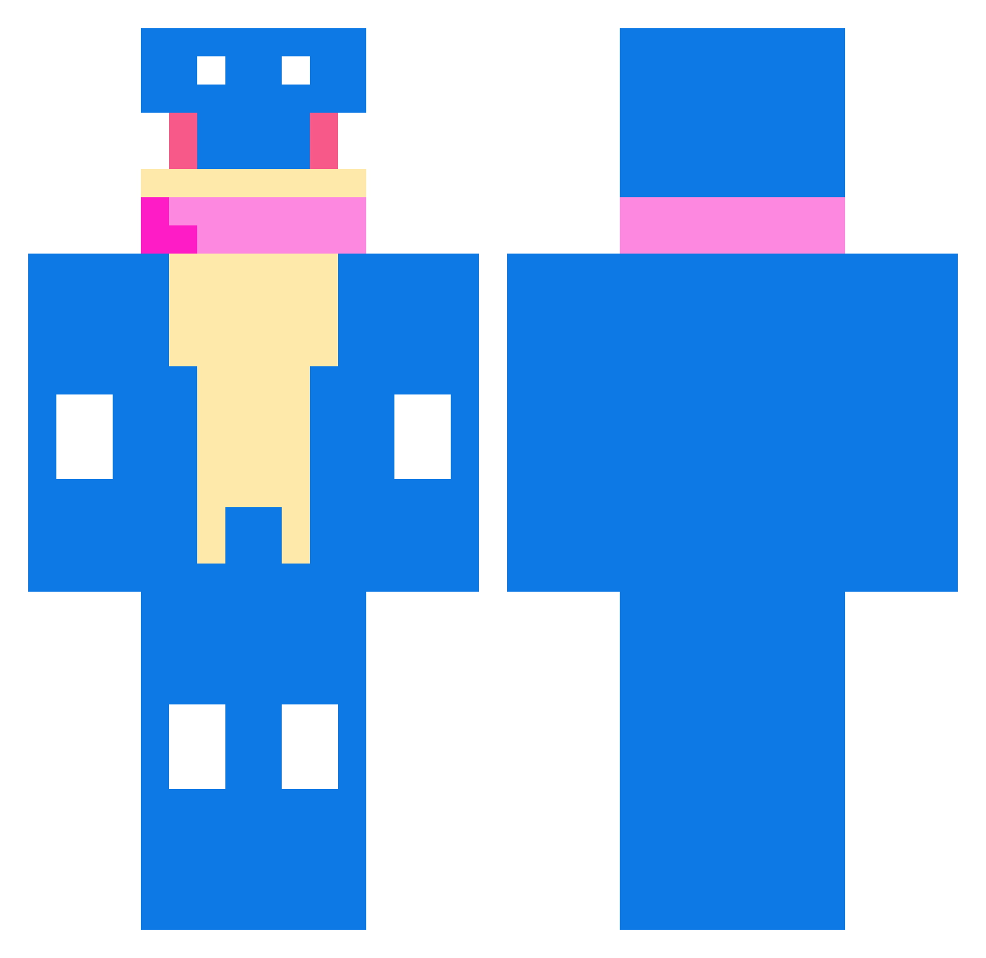 VVaaveS Minecraft skin, front and back view