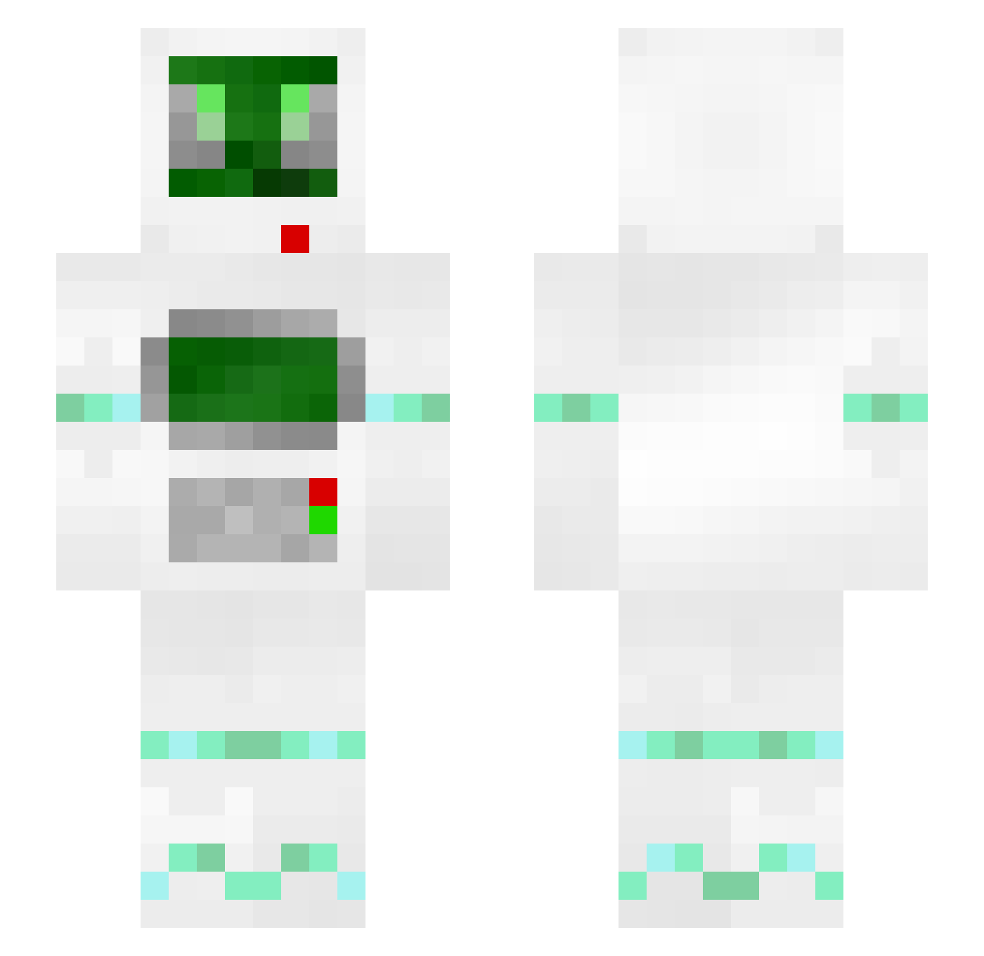 Deathclaw409 Minecraft skin, front and back view