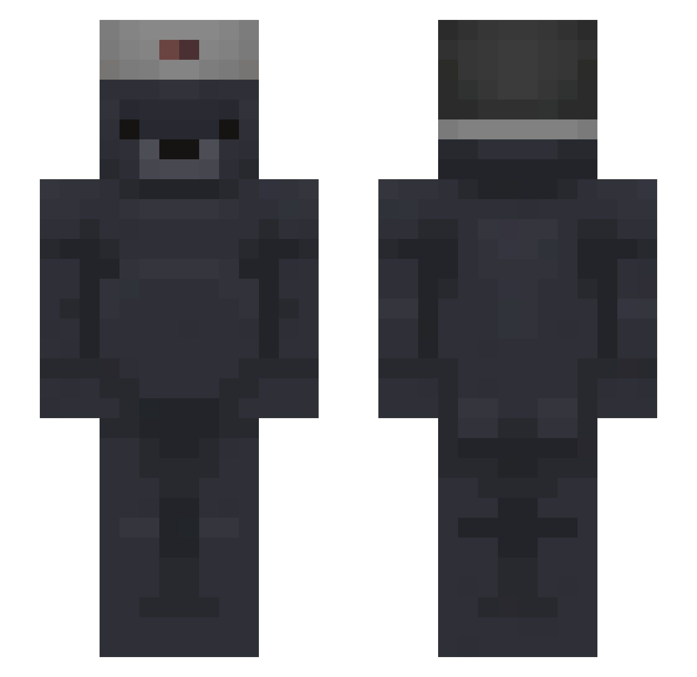 PuddinUonBLAST Minecraft skin, front and back view