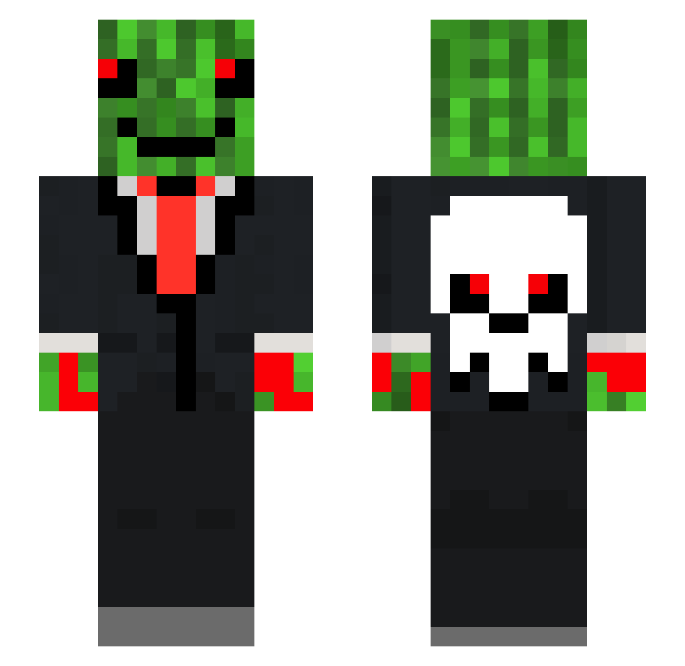 Dillpickle898 Minecraft skin, front and back view