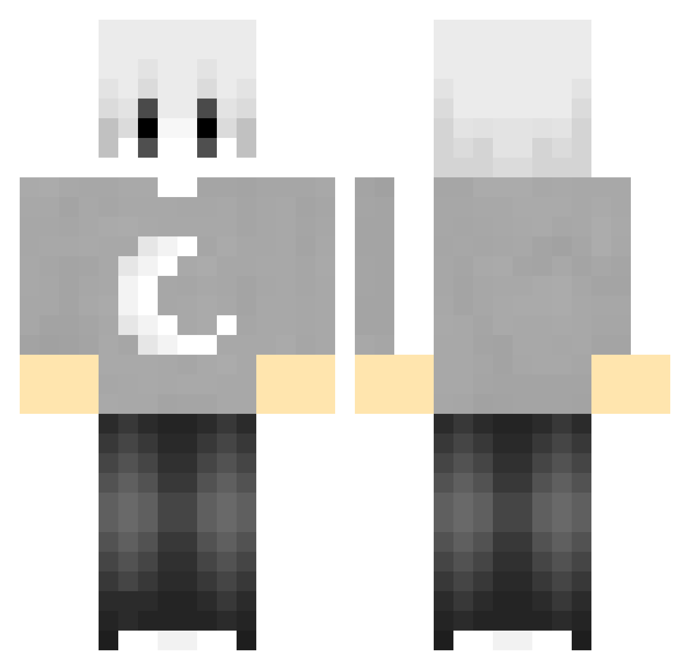 NoName1215 Minecraft skin, front and back view
