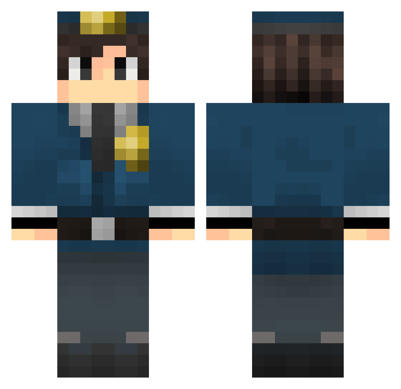 Chris1993 Minecraft skin, front and back view