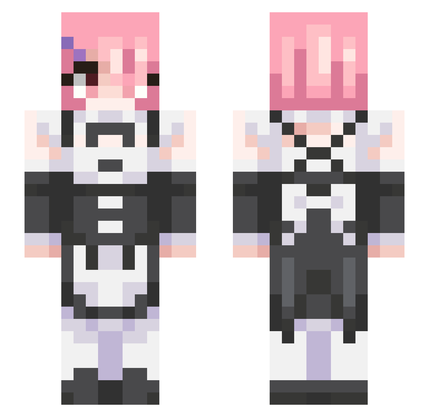 kitikati12 Minecraft skin, front and back view