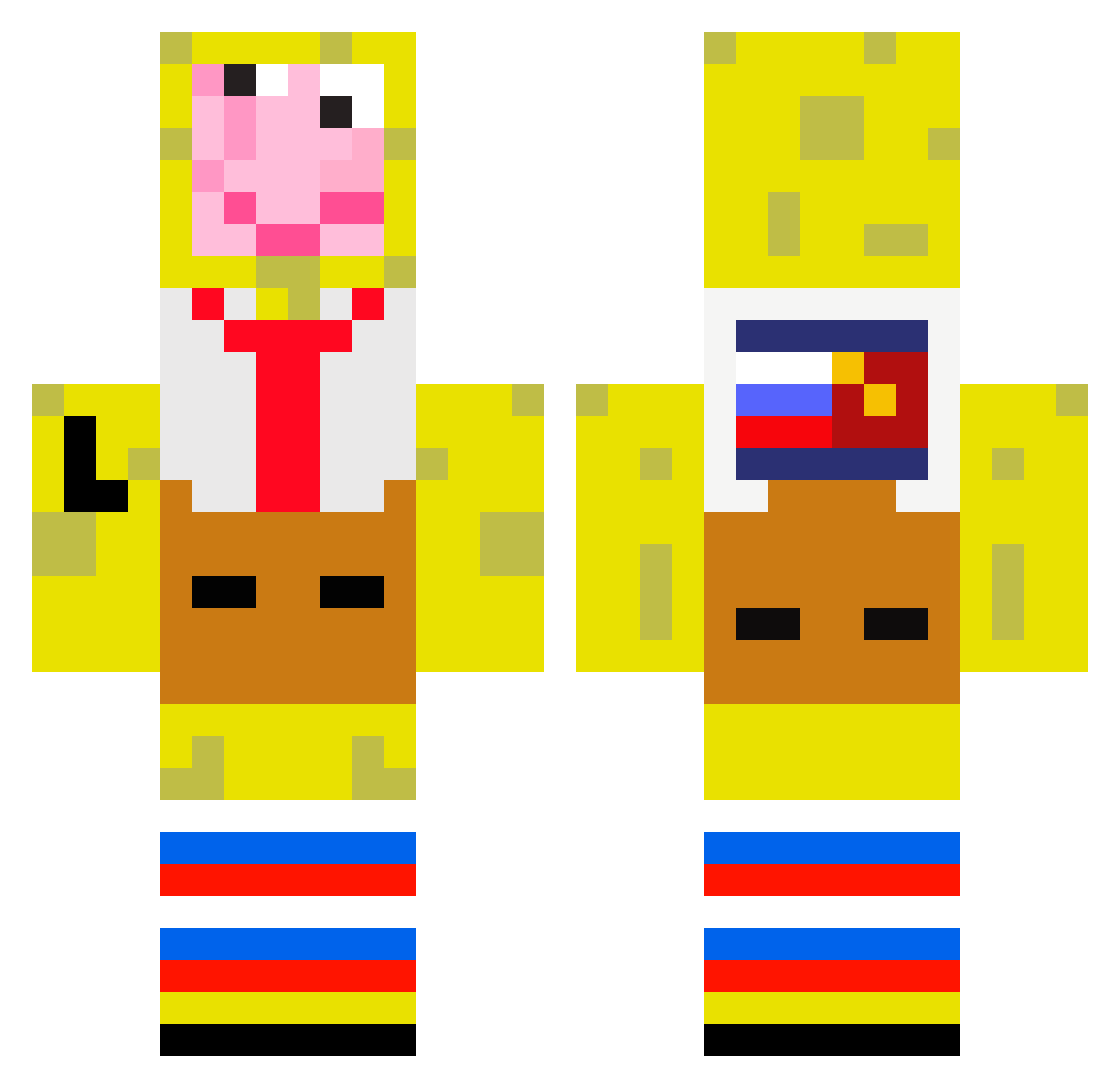 Dayarift_ Minecraft skin, front and back view