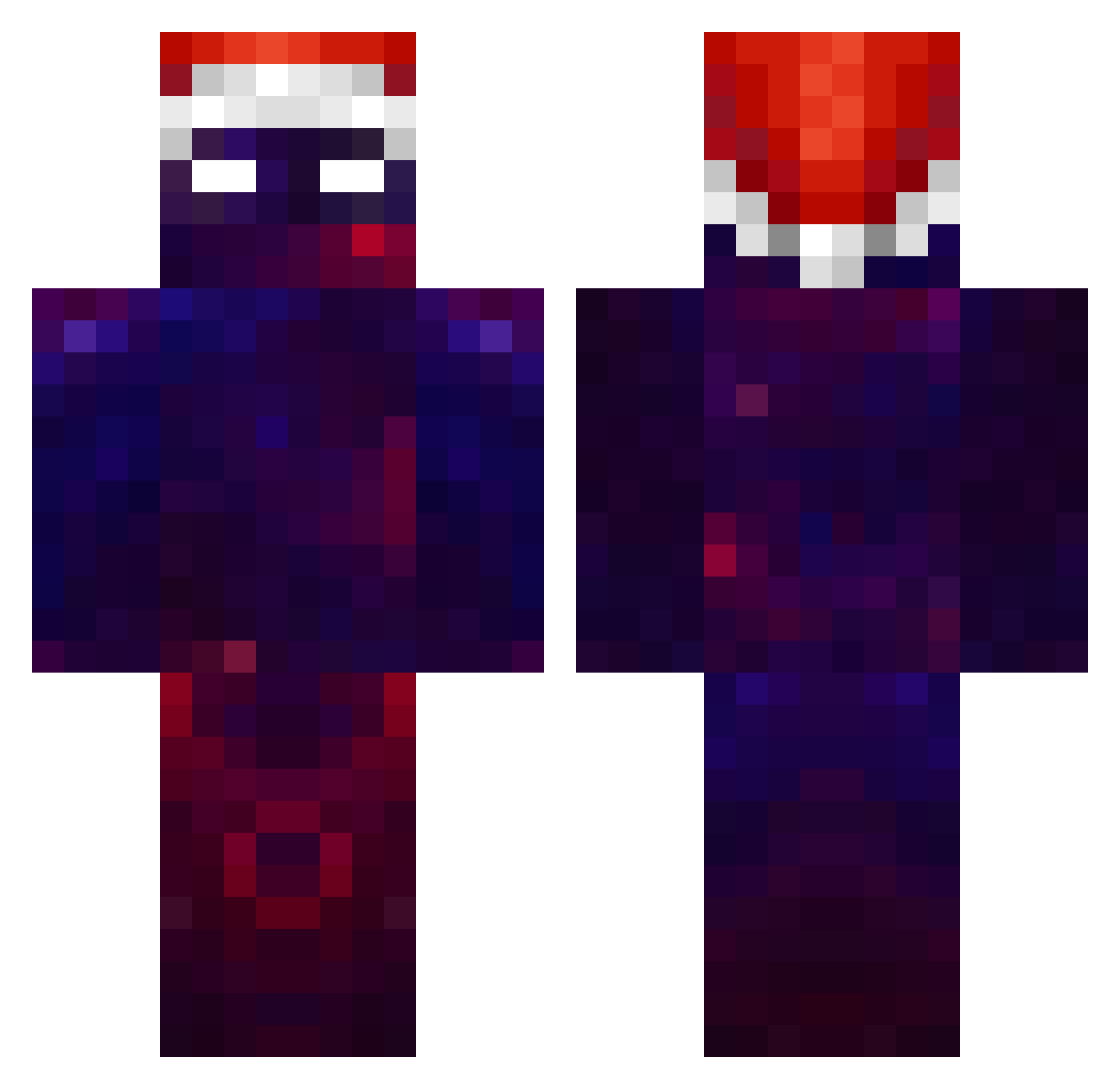 TheOneOnly122 Minecraft skin, front and back view