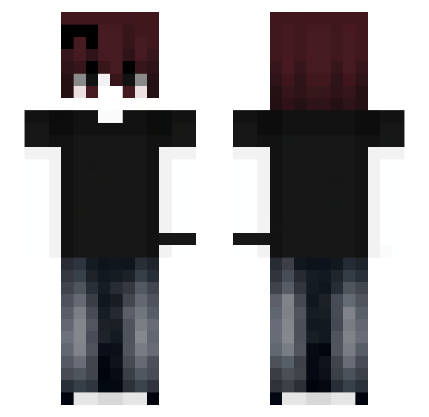 adansote Minecraft skin, front and back view