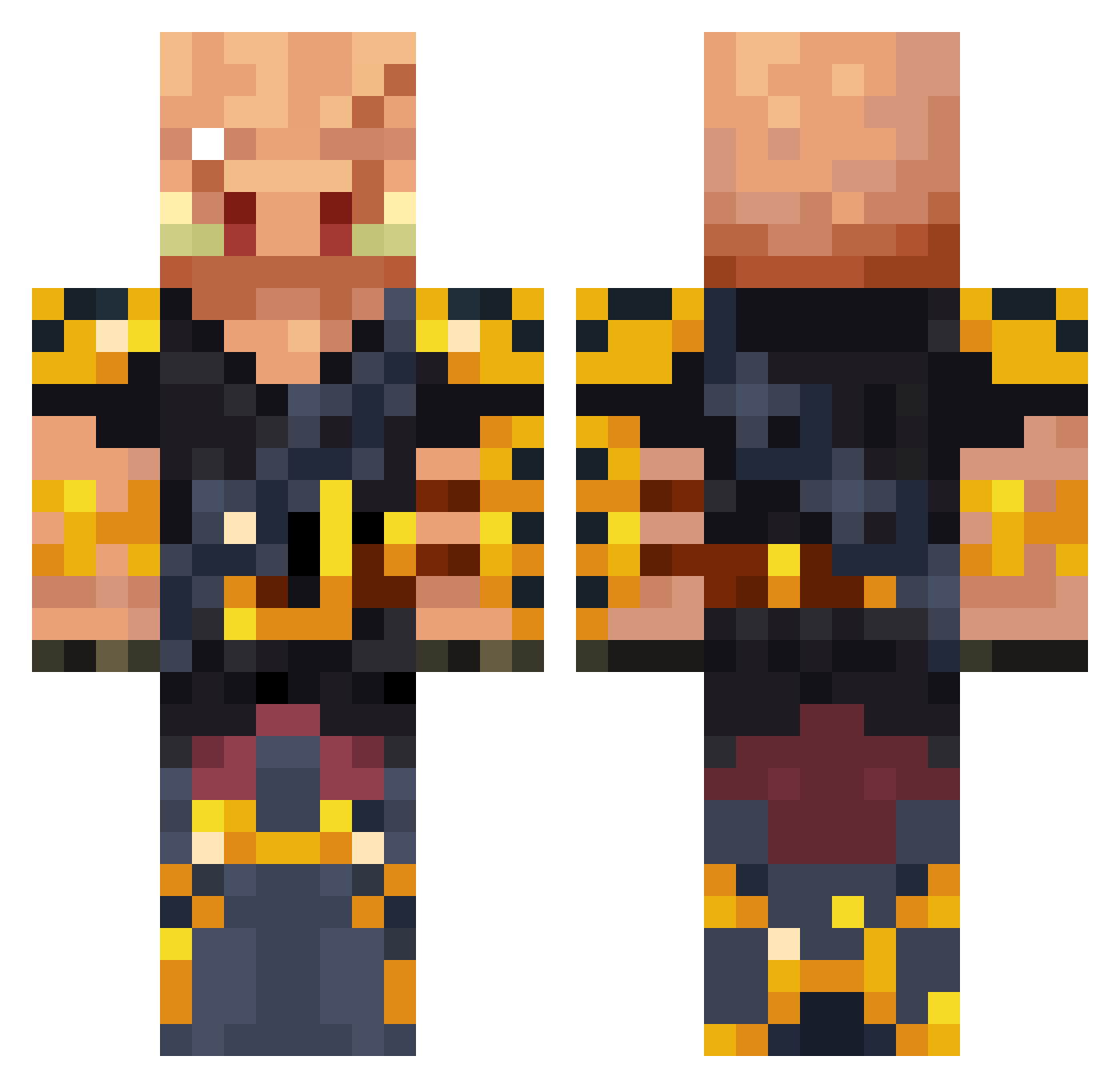 AtlasGaming_ Minecraft skin, front and back view