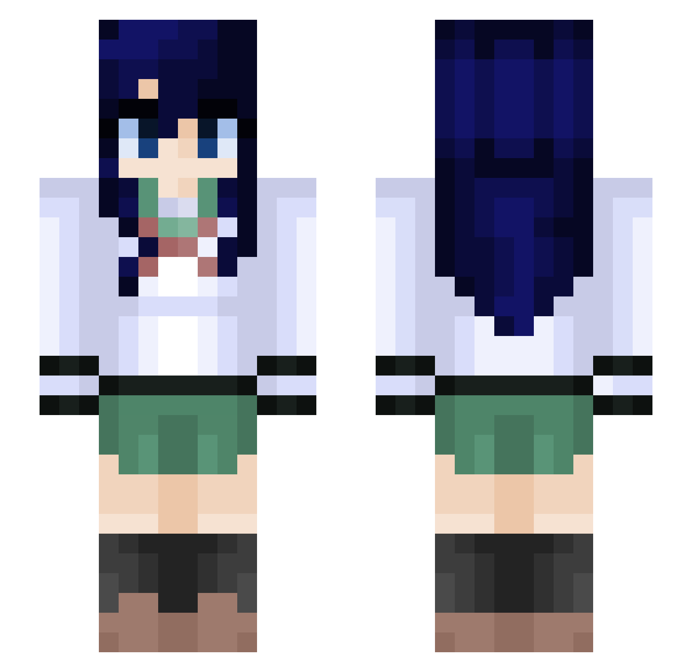 khaowai Minecraft skin, front and back view